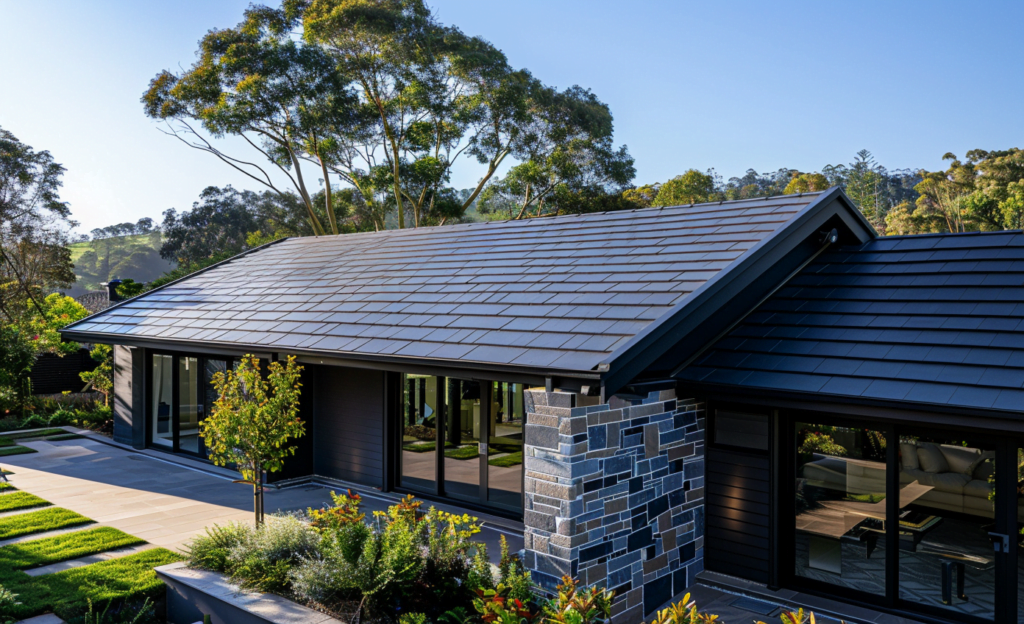 Close-up of high-quality roof shingles.