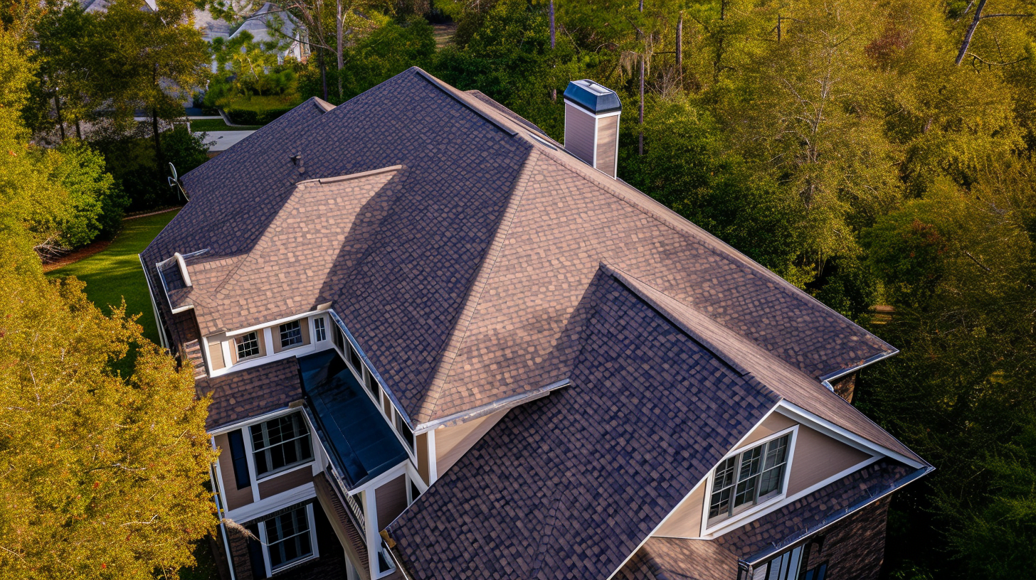 Metal roofing installation in progress on a residential building.