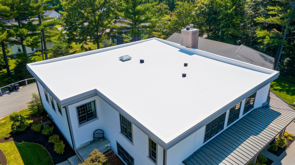 Detailed view of hail damage on roofing exteriors.